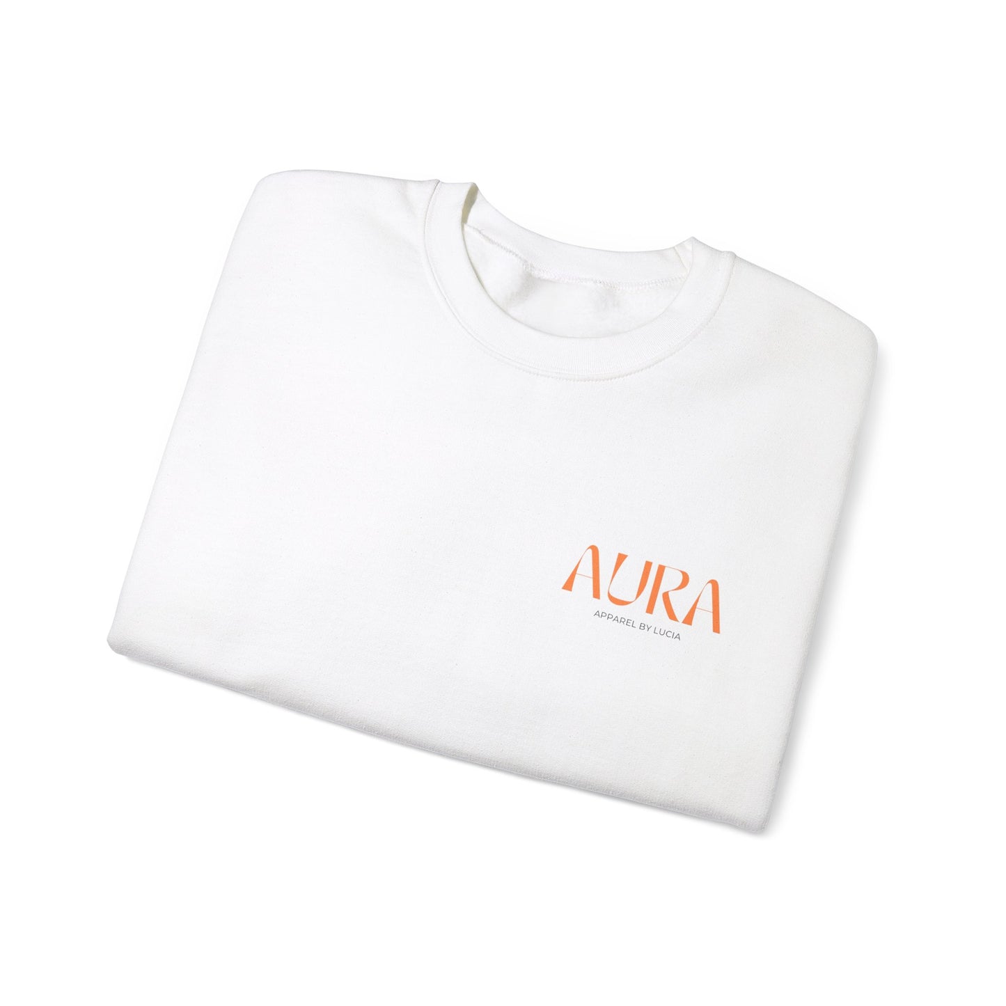 Aura Apparel Orange Smile Crewneck Unisex Heavy Blend™ Crewneck Sweatshirt