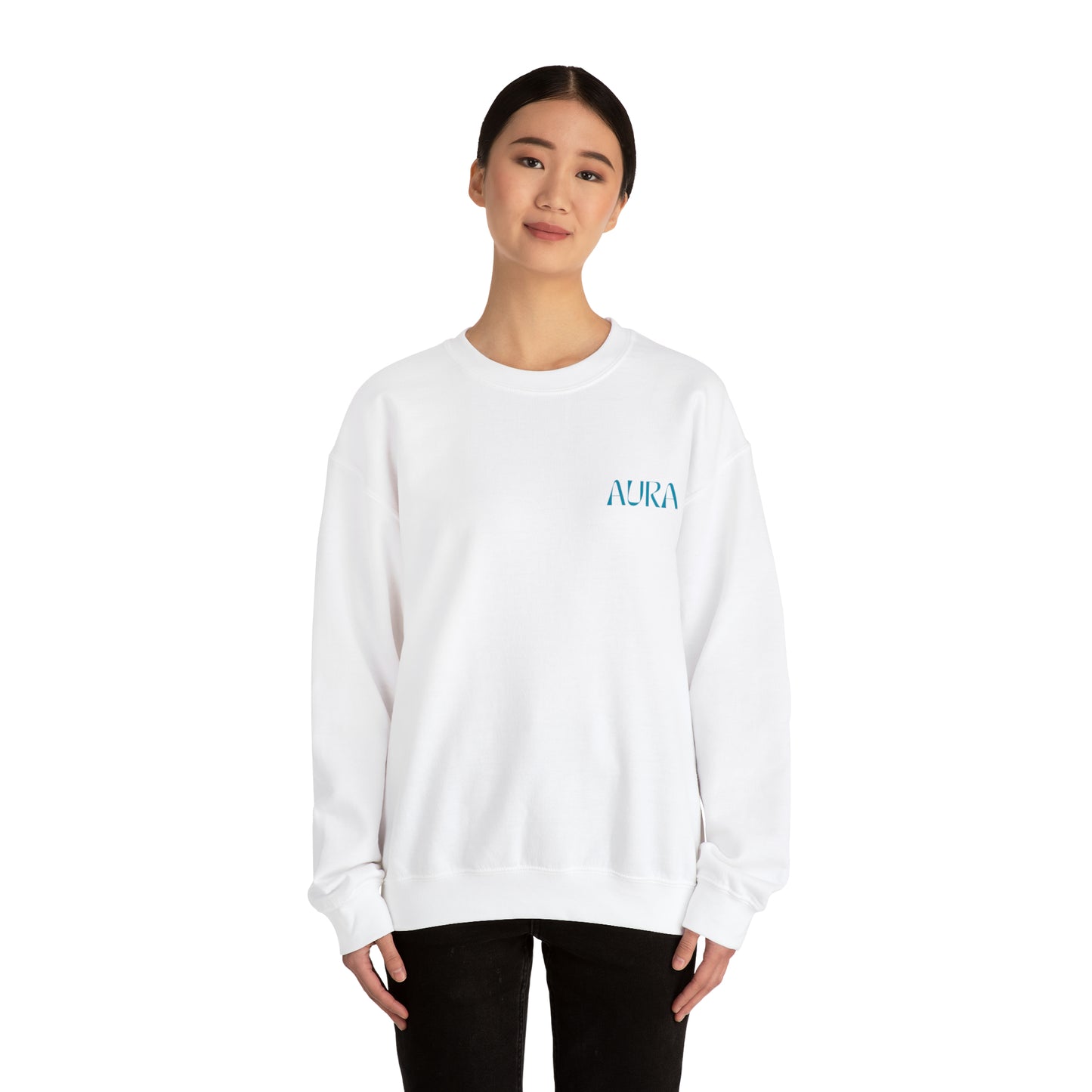 Aura Apparel LOGO "YOUR AURA IS A REFLECTION OF YOUR INNER SELF" Unisex Heavy Blend™ Crewneck Sweatshirt