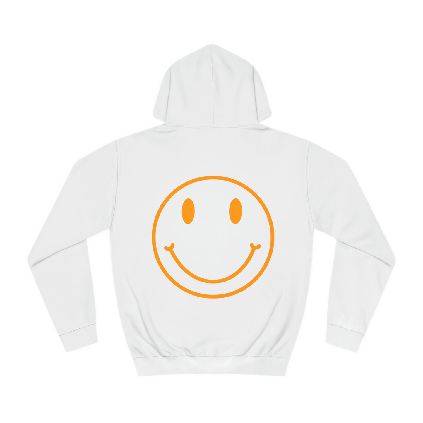 Aura Apparel Orange Smile Hoodie Unisex College Hoodie