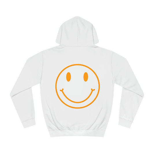 Aura Apparel Orange Smile Hoodie Unisex College Hoodie