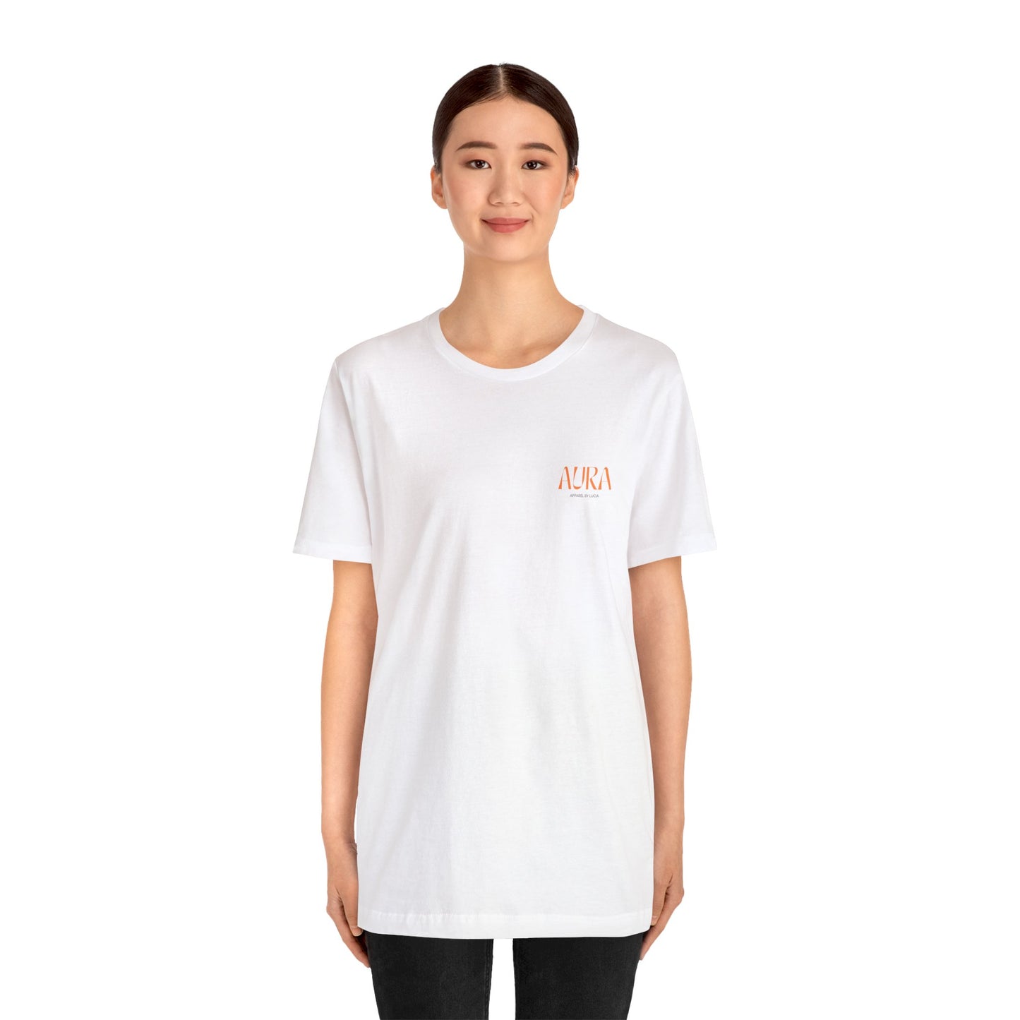 Orange Aura Apparel LOGO Unisex Jersey Short Sleeve Tee