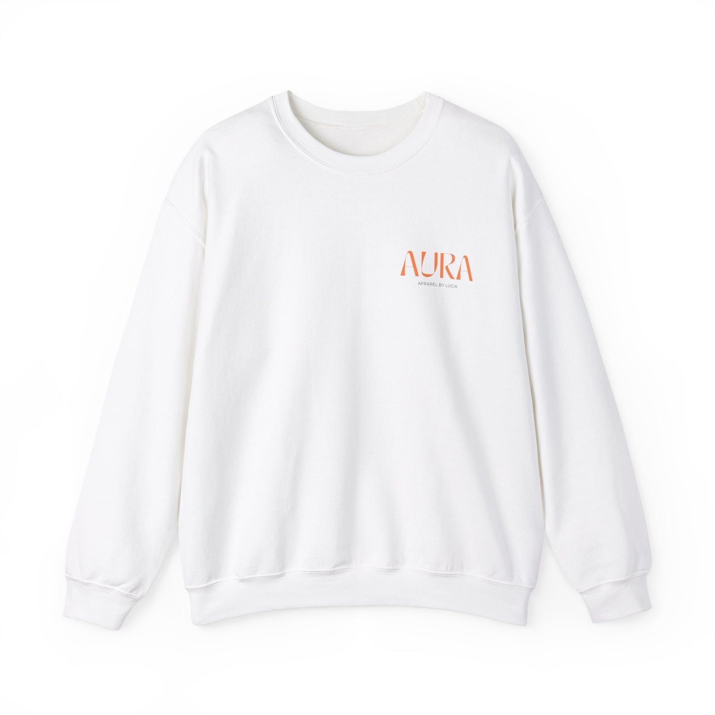 Aura Apparel Orange Smile Crewneck Unisex Heavy Blend™ Crewneck Sweatshirt