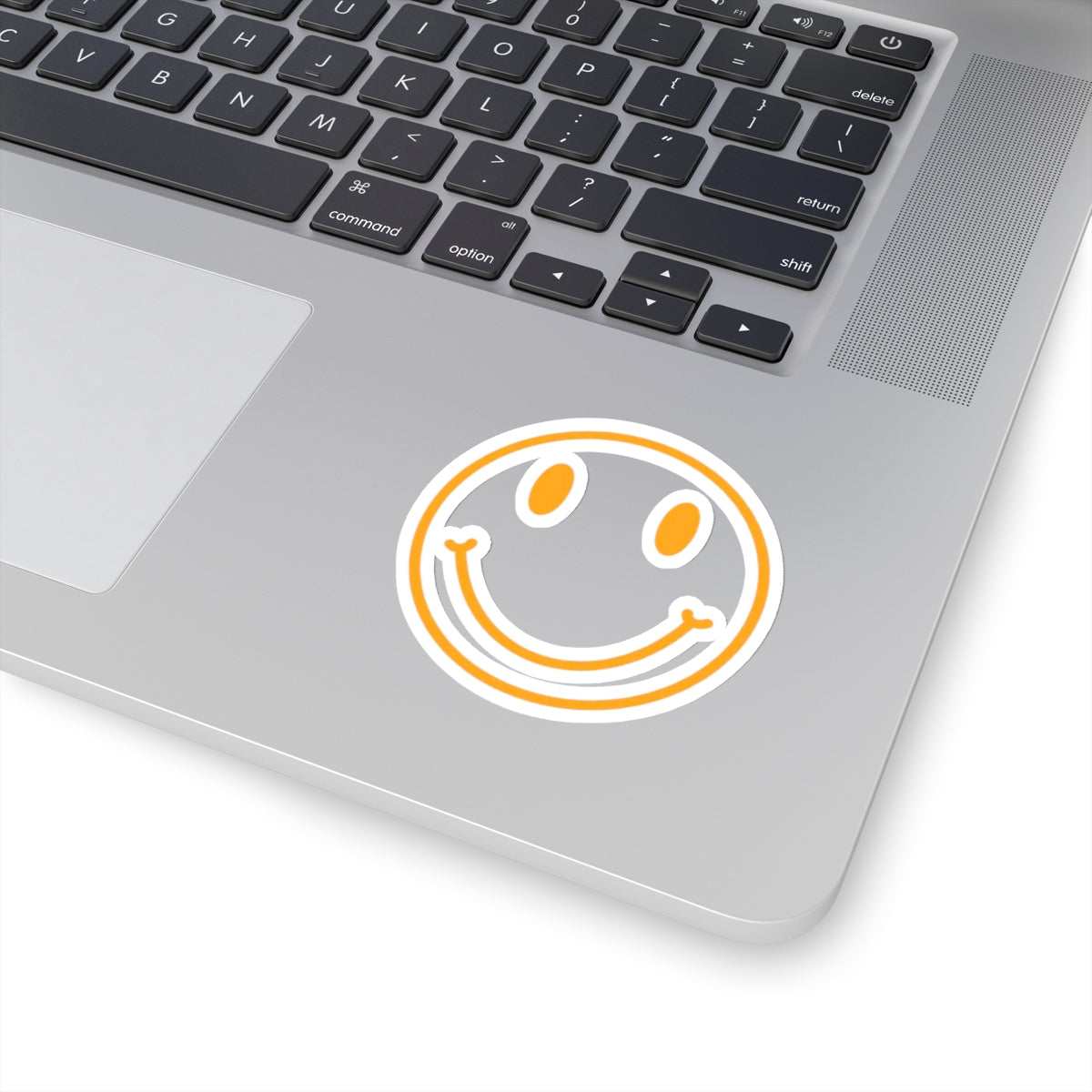 Aura Apparel Orange Smile Kiss-Cut Stickers