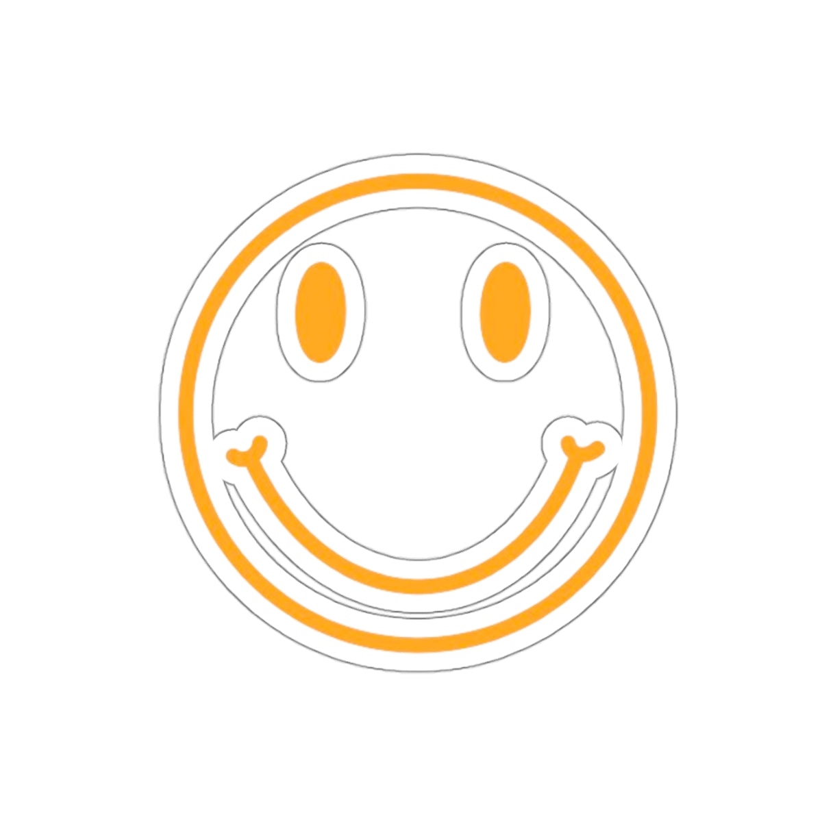 Aura Apparel Orange Smile Kiss-Cut Stickers