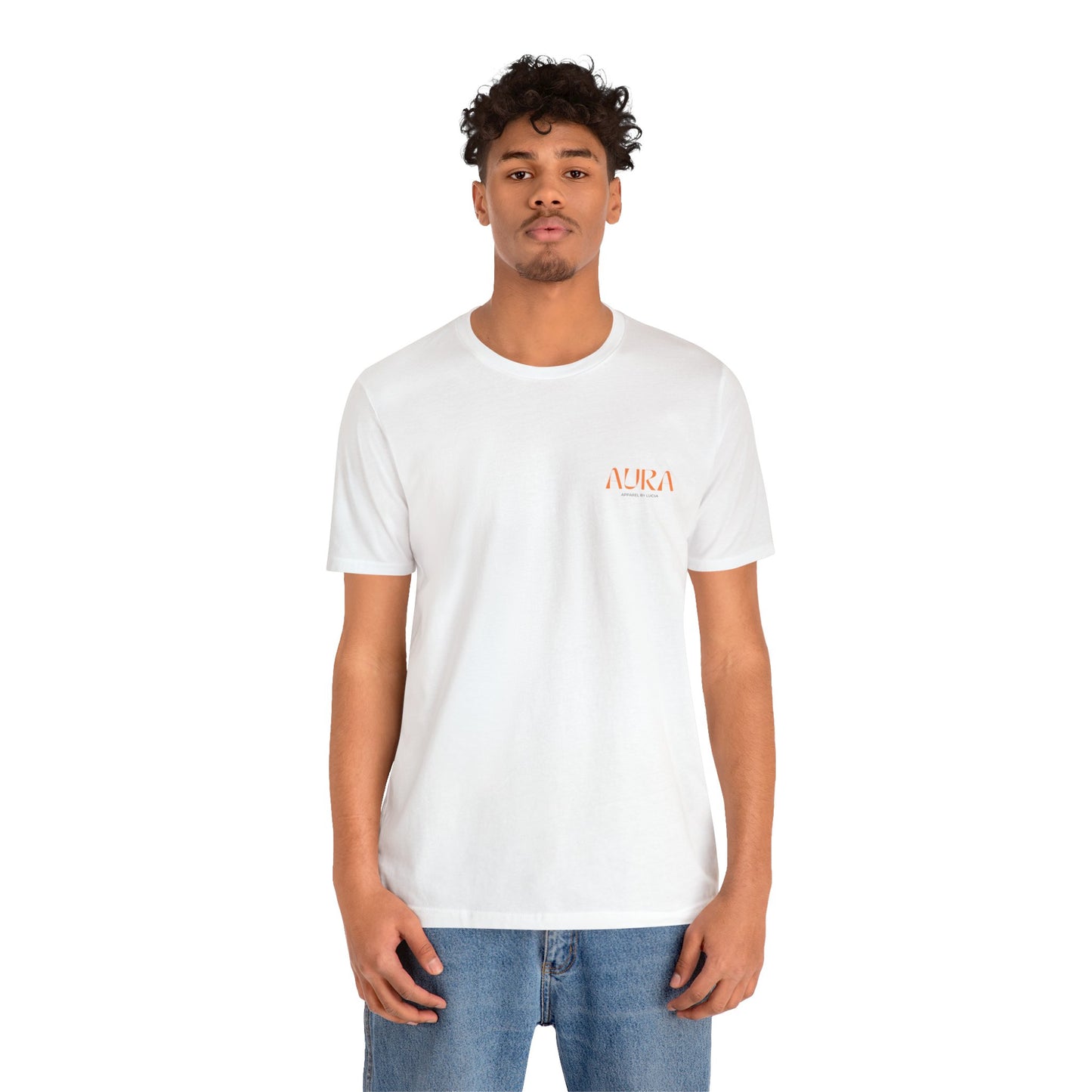 Orange Aura Apparel LOGO Unisex Jersey Short Sleeve Tee