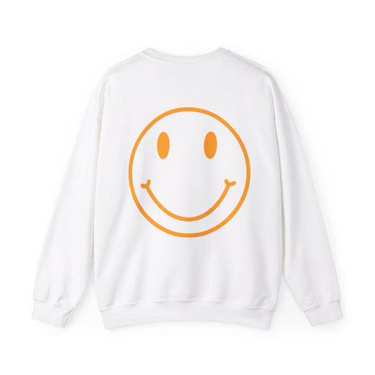 Aura Apparel Orange Smile Crewneck Unisex Heavy Blend™ Crewneck Sweatshirt