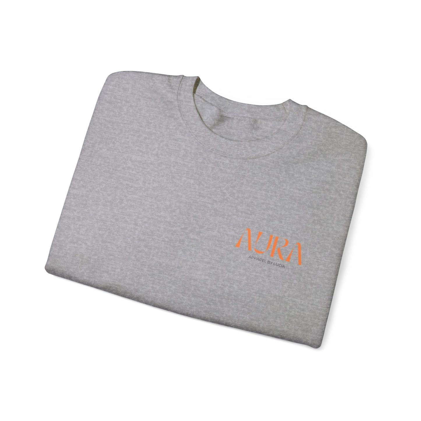 Aura Apparel Orange Smile Crewneck Unisex Heavy Blend™ Crewneck Sweatshirt